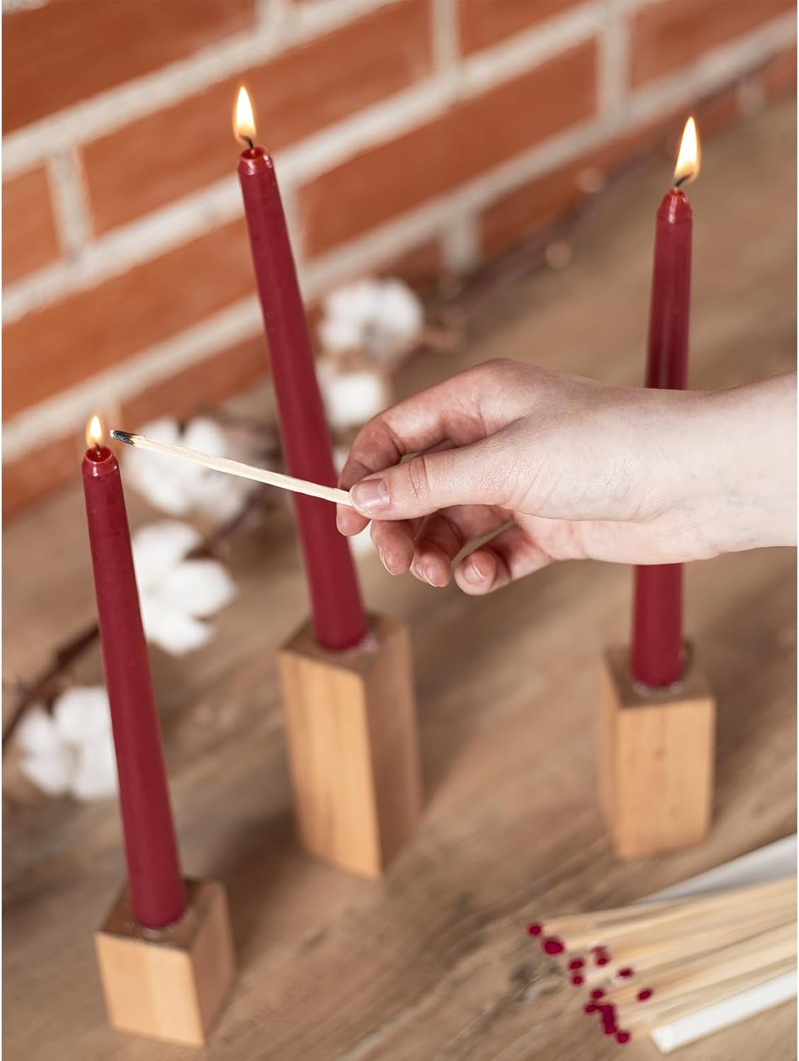 10 Inch Taper Candles Set of 4 - Dripless Taper Candles and Unscented Candlesticks - Perfect as Dinner Candles and Household Candles – Bordeaux Candles