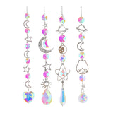 Sun Catcher Home Deocr Crystal Star Sun Wind Chimes Diamond Prisms Hanging Light Catcher Rainbow Make Window Curtains Pendant