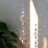 Sun Catcher Home Deocr Crystal Star Sun Wind Chimes Diamond Prisms Hanging Light Catcher Rainbow Make Window Curtains Pendant