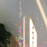 Sun Catcher Home Deocr Crystal Star Sun Wind Chimes Diamond Prisms Hanging Light Catcher Rainbow Make Window Curtains Pendant