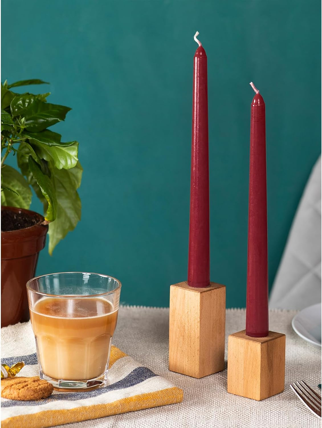 10 Inch Taper Candles Set of 4 - Dripless Taper Candles and Unscented Candlesticks - Perfect as Dinner Candles and Household Candles – Bordeaux Candles
