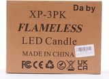 Flameless Candles,Led Candles,Battery Candles, Real Wax 3PCS