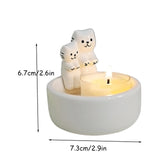 Kitten Candle Holder Cute Cat Candlestick Creative Aromatherapy Candle Holder Durable High Tempe Cartoon Candlestick Decoration