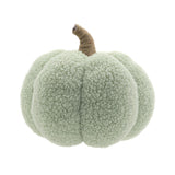 Fall Harvest Green Fabric Pumpkin Shaped Pillow, 10", by