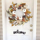 Thanksgiving Maple Leaf Pine Cone Wreath